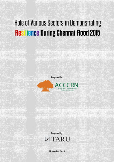 Urban Flood Mitigation– A Case of Chennai